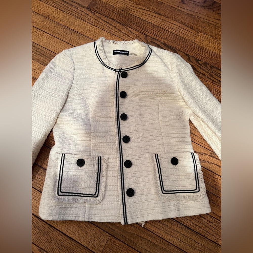 Karl lagerfeld jacket white size 4